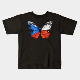 Czech Flag  Butterfly - Gift for Czech From Czech Republic Kids T-Shirt